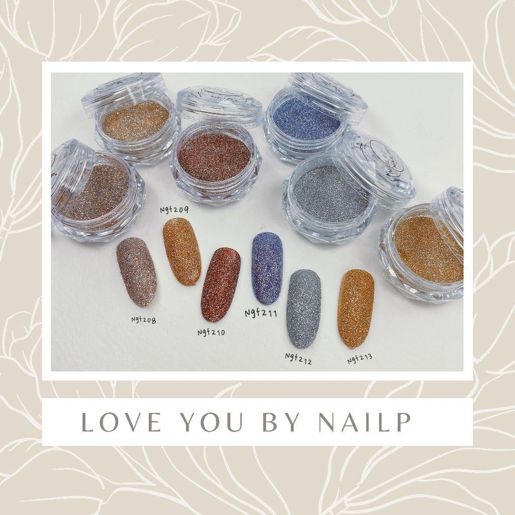Nail P2 NGF209 - Flash Glitter Champagne Gold( 彩晶粉-香檳金)