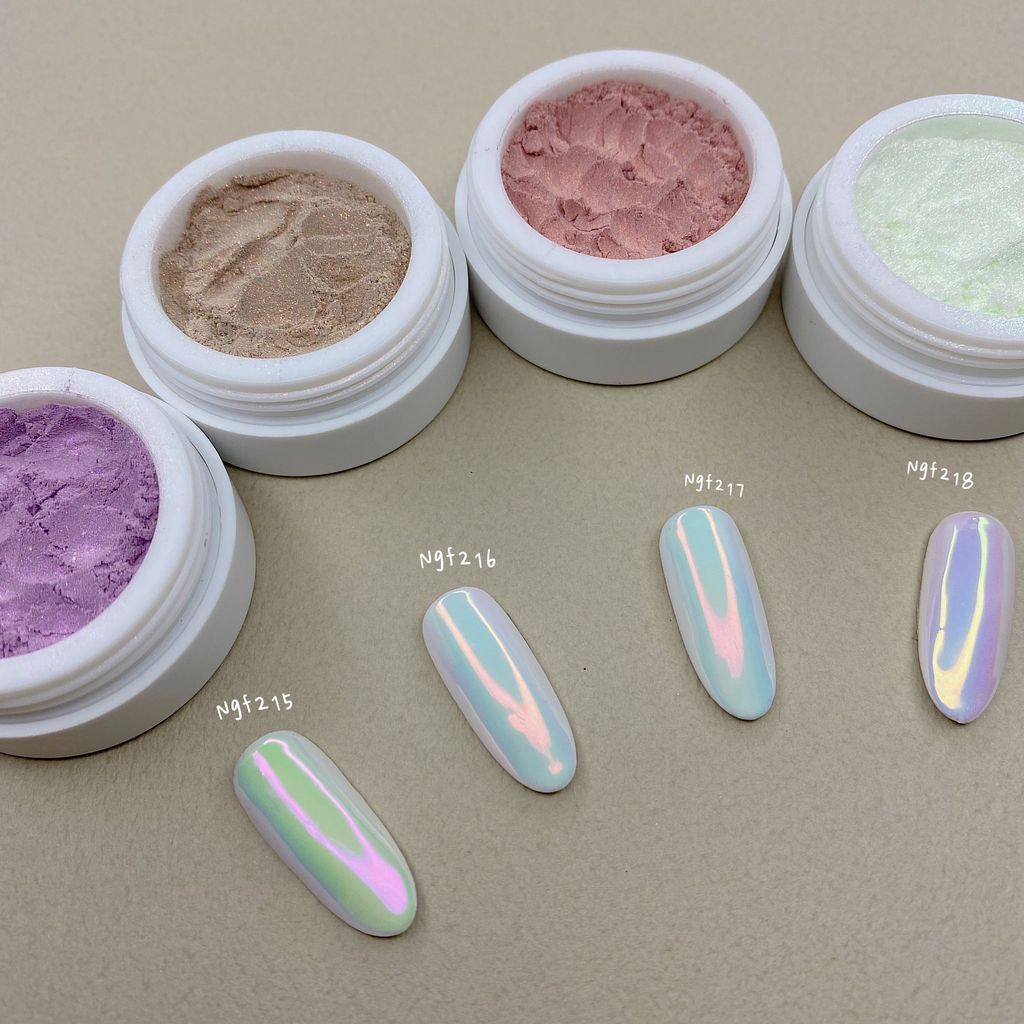 Nail P2 NGF215 - LuLu Aurora Chrome Powder - Warm Pink ( 露露粉-暖粉)