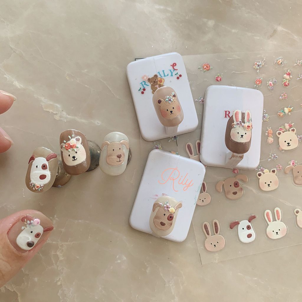 Rily Cute Animals Stickers (浮雕动物)