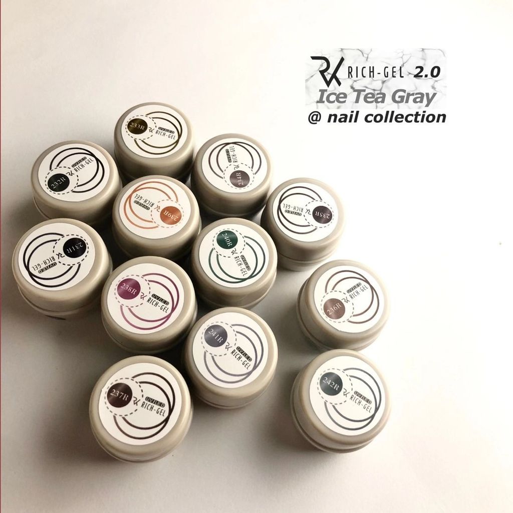 Richgel RYC05 -  Ice Tea Gray Set (12 Colors)  ( 冷茶組)