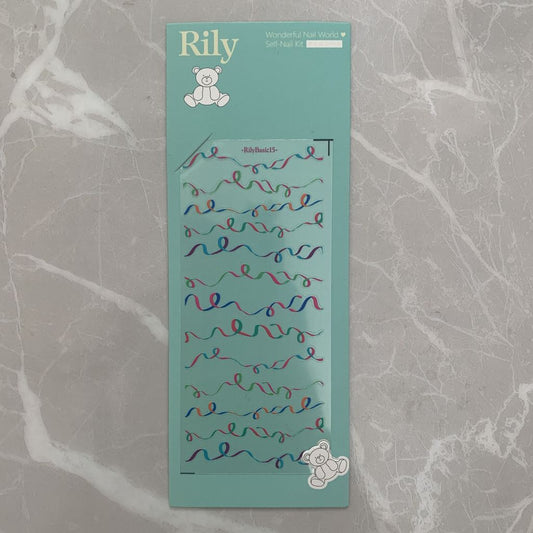 Rily Basic Ribbon Collection Stickers - 15 (原色飘带)