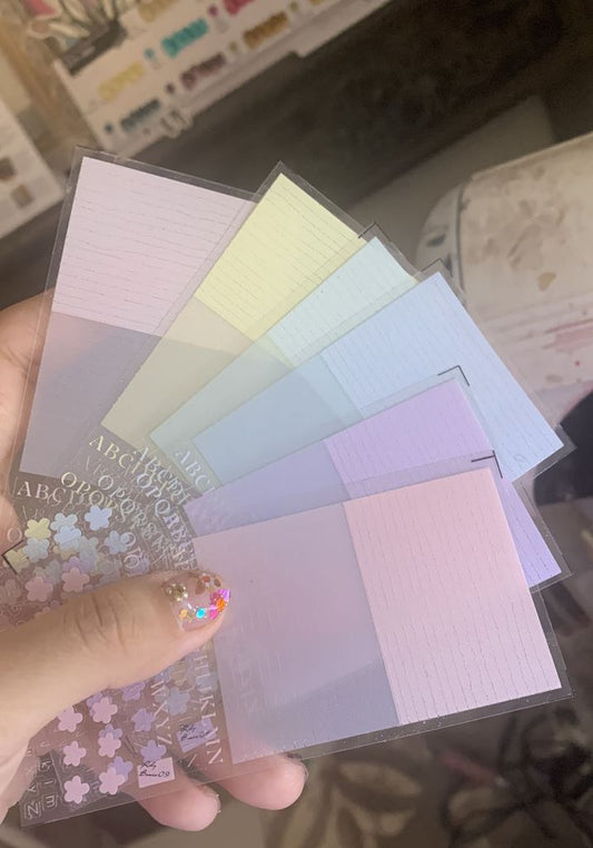 Rily Basic Strips and Flower Embryo Stickers - 08 (条纹+小花胚 - 薄荷)