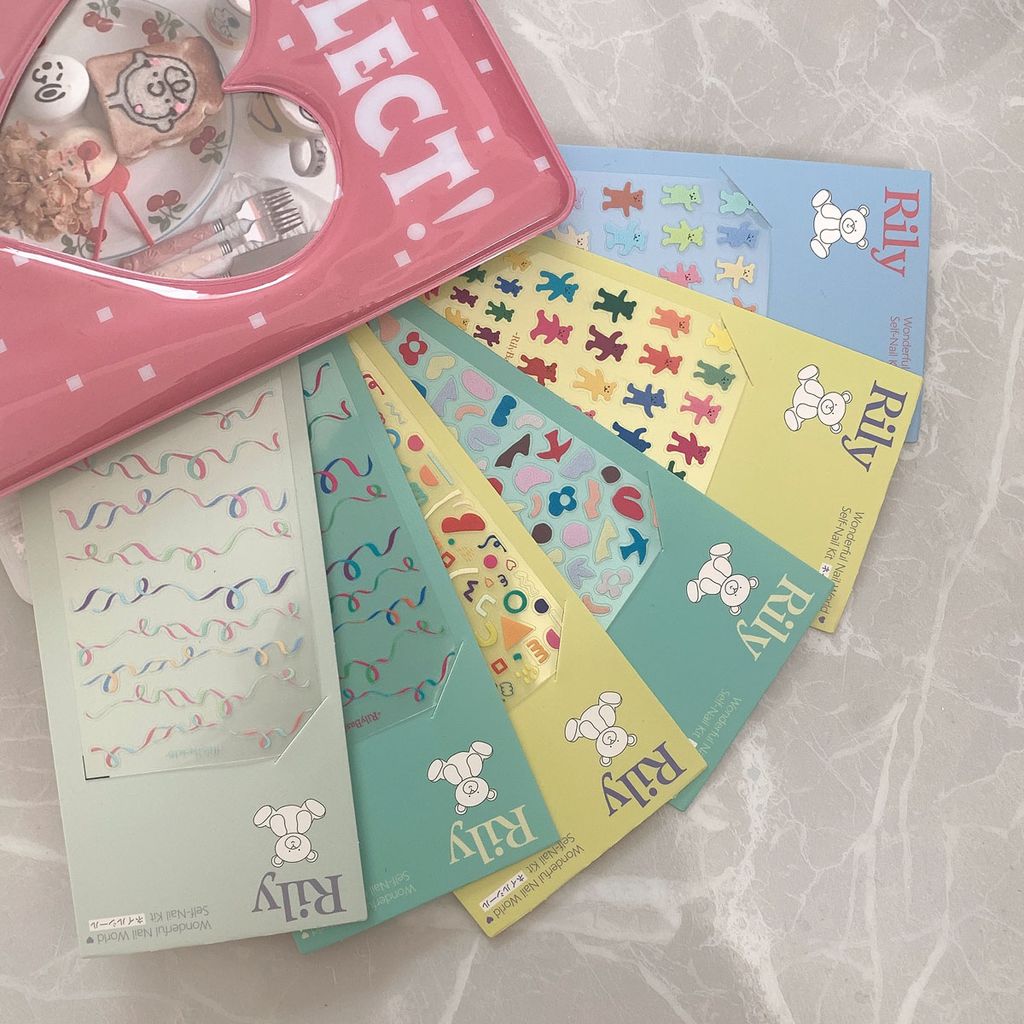 Rily Basic Ribbon Collection Stickers - 15 (原色飘带)