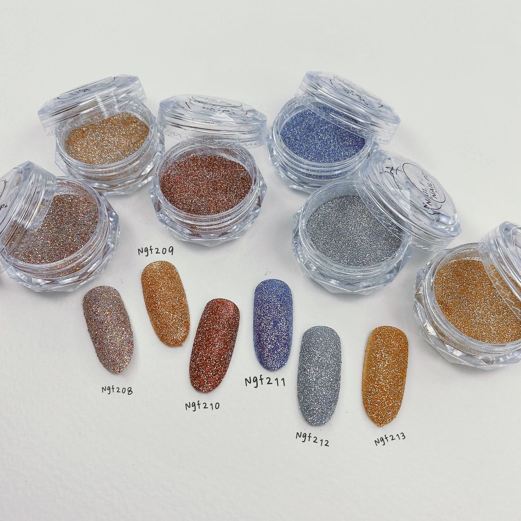 Nail P2 NGF210 -  Flash Glitter Red Gold ( 彩晶粉-紅金)