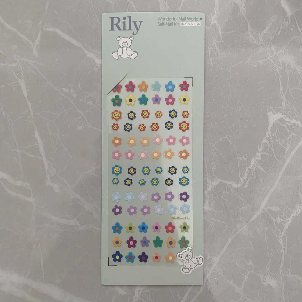 Rily Basic Happy Color Collection Stickers (快乐色 - 彩色五瓣花)