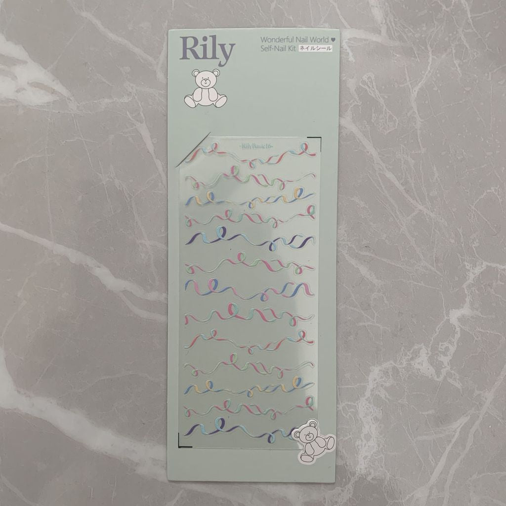 Rily Basic Ribbon Collection Stickers - 16 (淡色飘带)