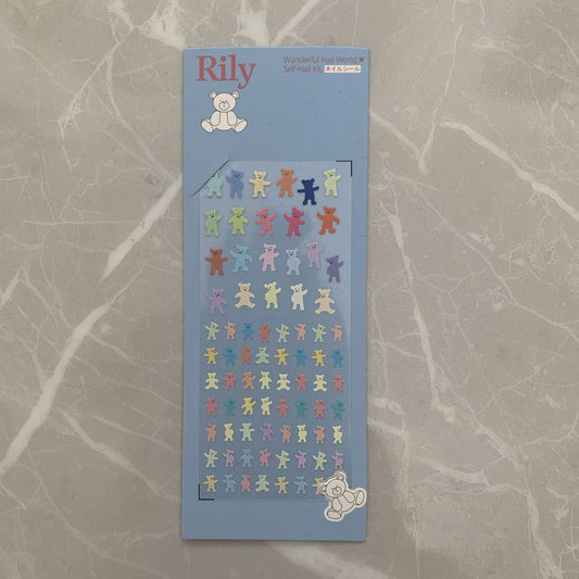 Rily Basic Bear Collection Stickers - 14 (淡色尴尬熊)